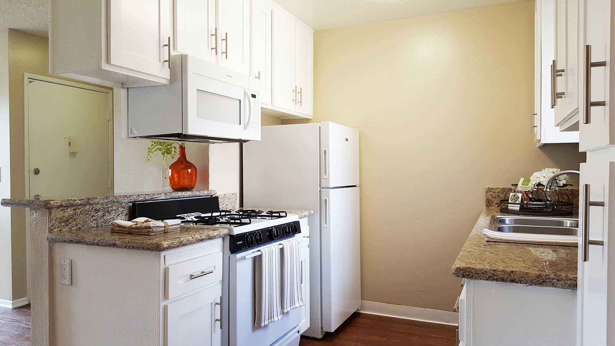 microwave stove refrigerator cabinets at Shadow Mountain